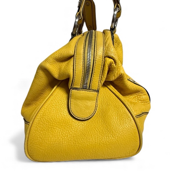 MCM Vintage Pebbled Leather Tassel Satchel Bag EUC - Picture 8 of 15